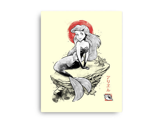 Queen Of The Wave Sumi-e