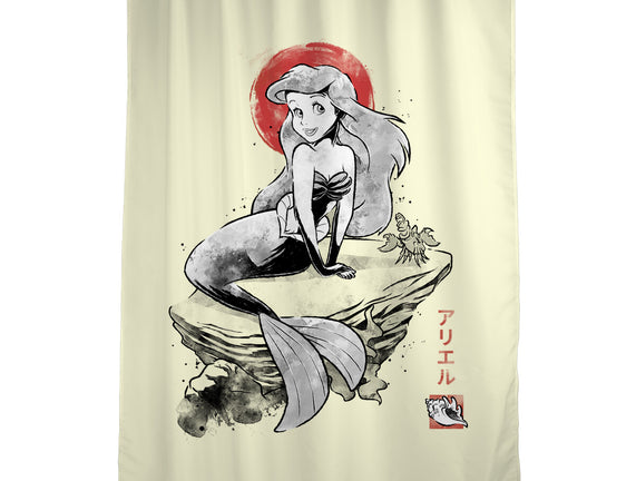 Queen Of The Wave Sumi-e