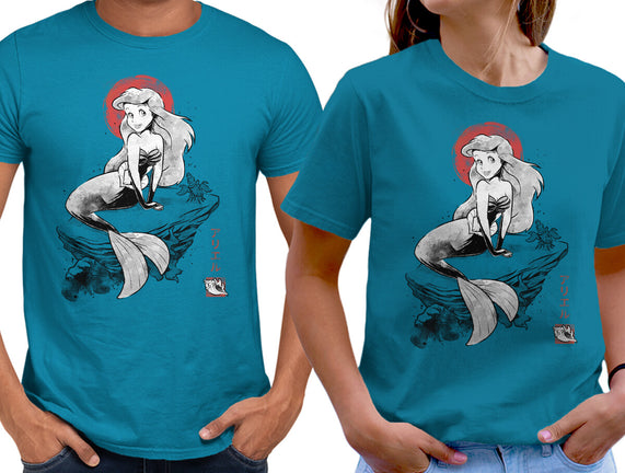 Queen Of The Wave Sumi-e