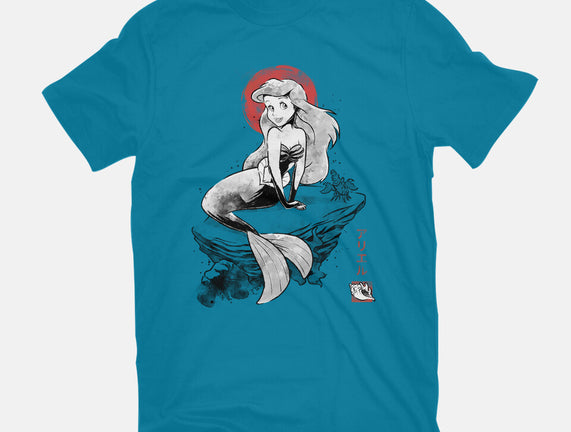 Queen Of The Wave Sumi-e