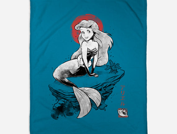 Queen Of The Wave Sumi-e