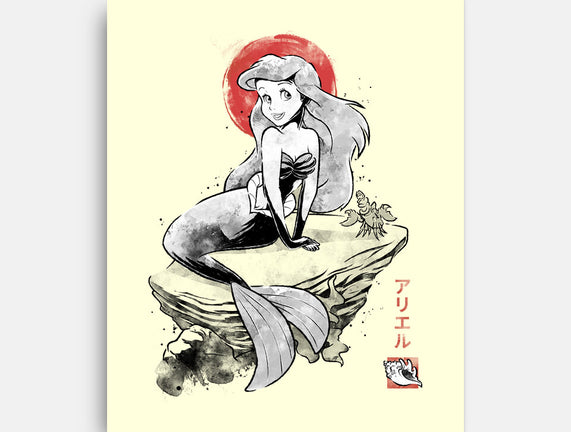 Queen Of The Wave Sumi-e