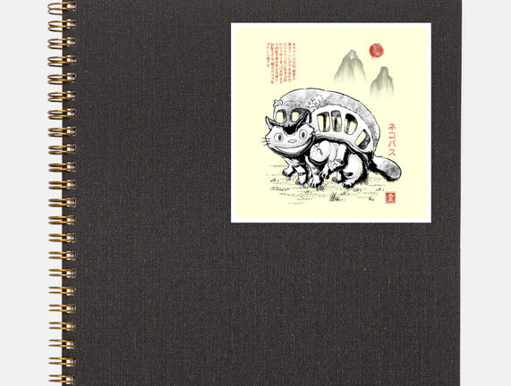 Cat Bus Sumi-e