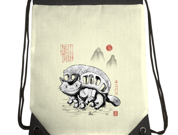Cat Bus Sumi-e