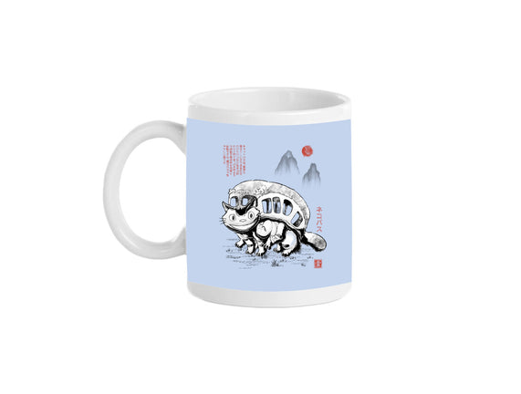 Cat Bus Sumi-e