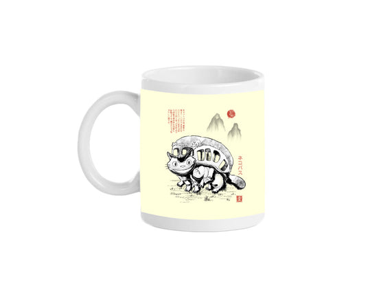 Cat Bus Sumi-e