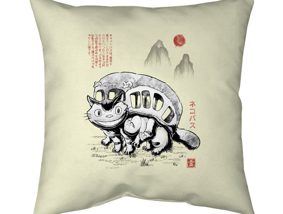 Cat Bus Sumi-e