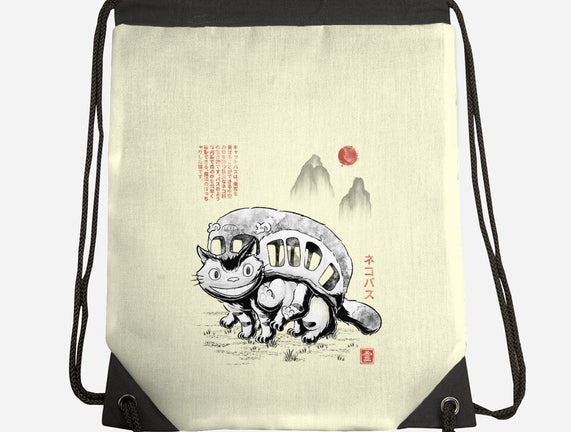 Cat Bus Sumi-e