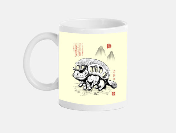 Cat Bus Sumi-e