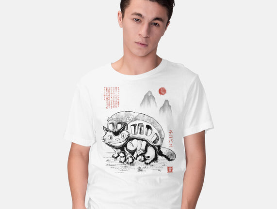 Cat Bus Sumi-e