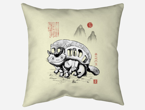 Cat Bus Sumi-e