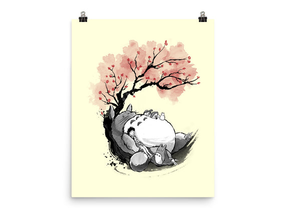 Sakura Neighbor Sumi-e