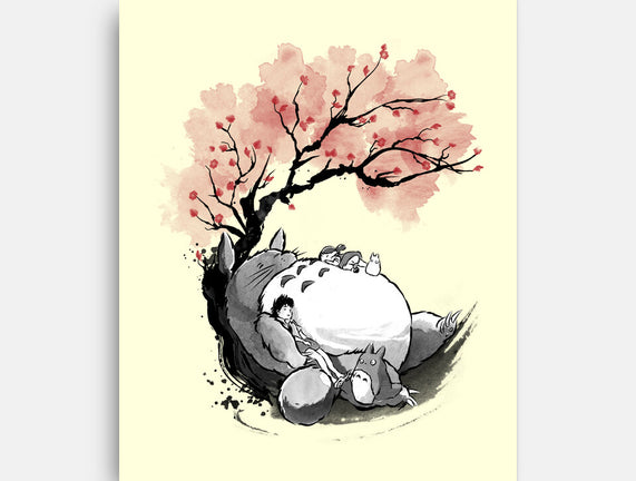Sakura Neighbor Sumi-e