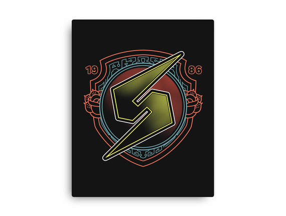Neon Line-Art Samus Emblem