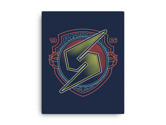 Neon Line-Art Samus Emblem