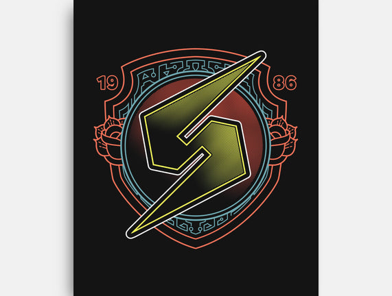 Neon Line-Art Samus Emblem
