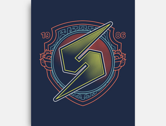 Neon Line-Art Samus Emblem
