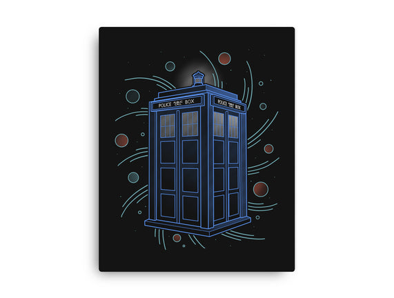 Neon Line-Art Time And Space Box