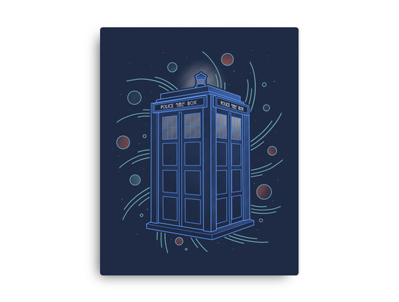 Neon Line-Art Time And Space Box