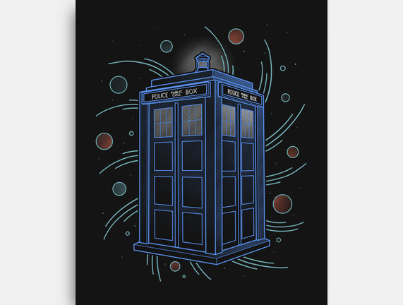 Neon Line-Art Time And Space Box