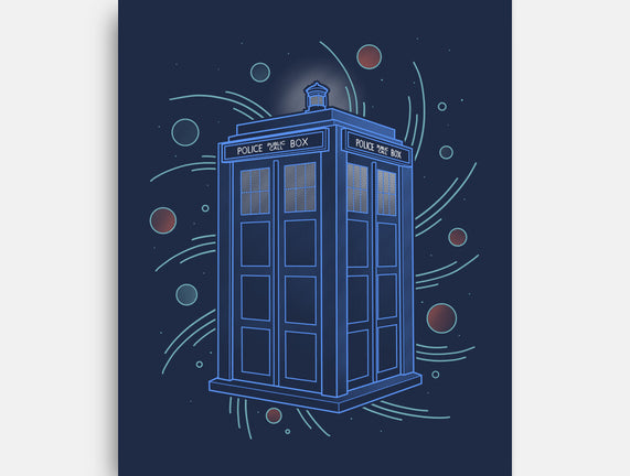 Neon Line-Art Time And Space Box