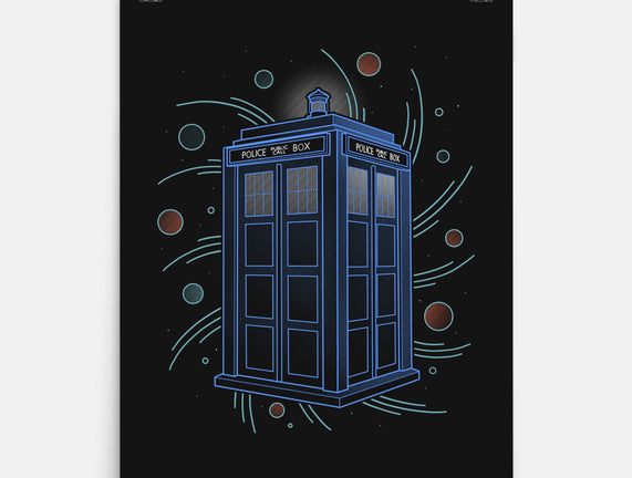 Neon Line-Art Time And Space Box