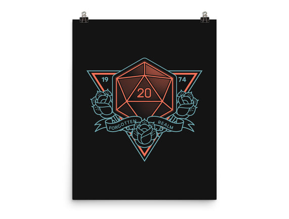Neon Hipster Critical Dice
