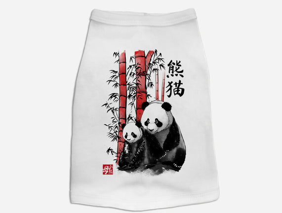 Panda And Cub Sumi-e