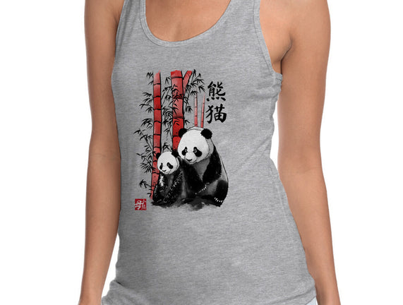 Panda And Cub Sumi-e
