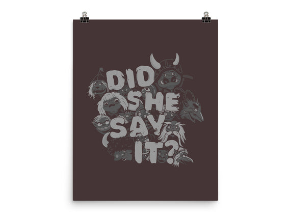 Did She Say It?