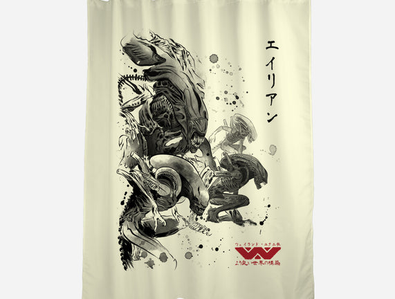 Xenomorphs Invasion Sumi-E