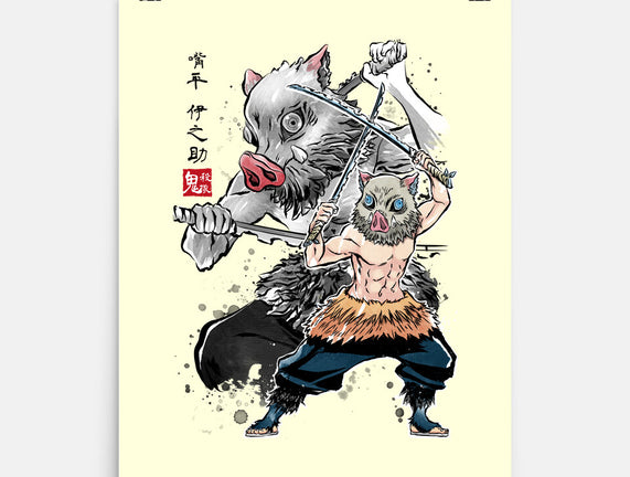 Slayer Inosuke Sumi-E