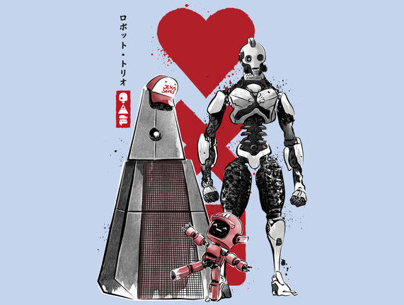 Three Robots Sumi-E