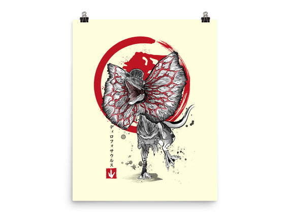 Dilophosaurus Sumi-E