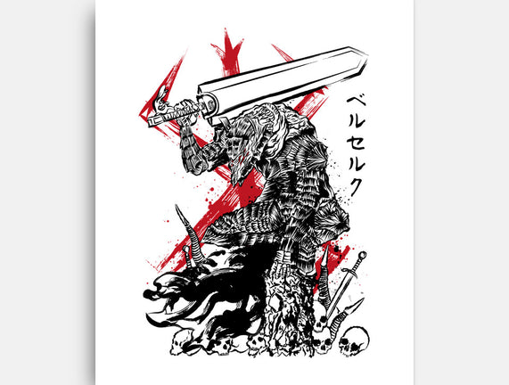 Lone Swordsman Sumi-e