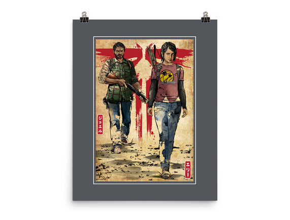 Joel And Ellie Woodblock