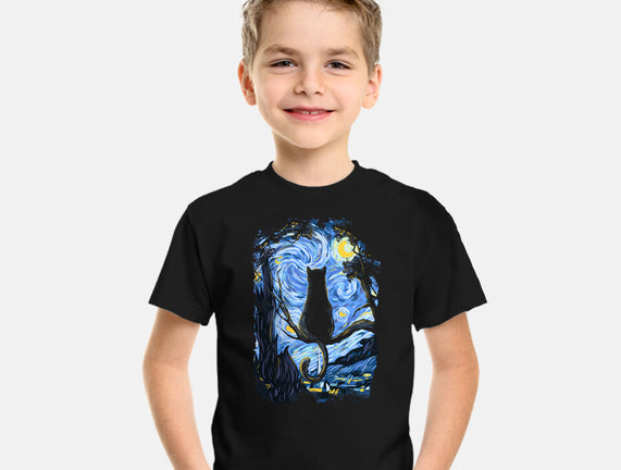 Cat Starry Night