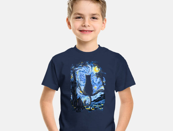 Cat Starry Night