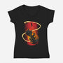 Wizard Vs Demon-Womens-V-Neck-Tee-Art_Of_One