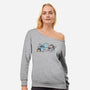 Flight Experiment-Womens-Off Shoulder-Sweatshirt-pigboom