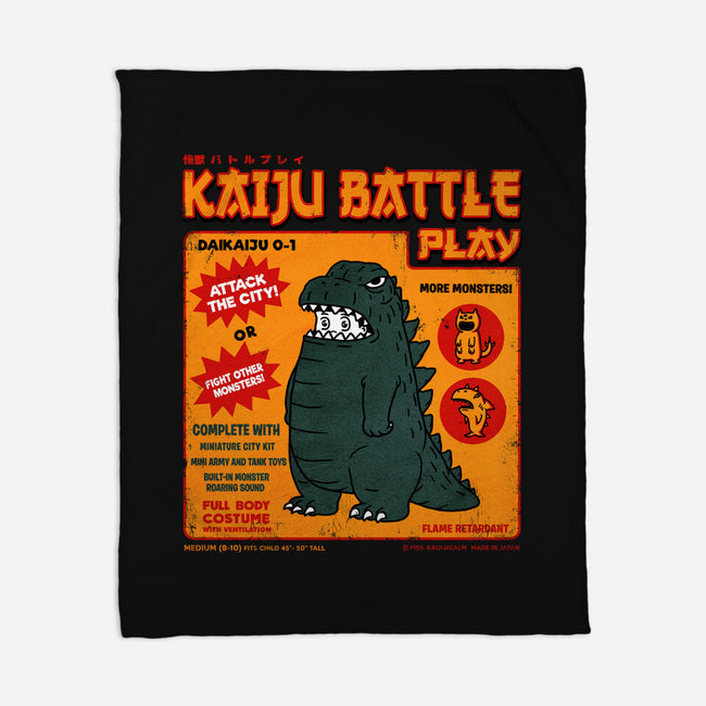 Kaiju Battle Player-None-Fleece-Blanket-pigboom