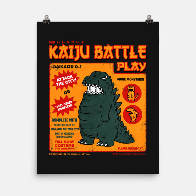 Kaiju Battle Player-None-Matte-Poster-pigboom