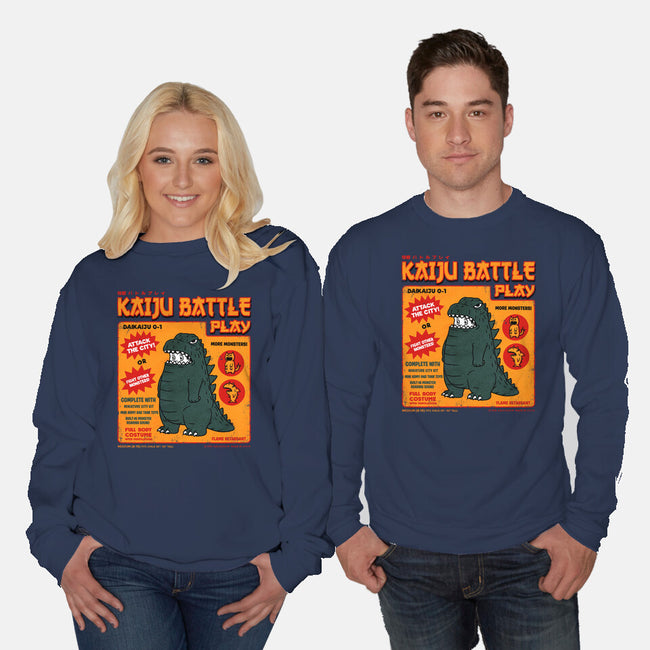 Kaiju Battle Player-Unisex-Crew Neck-Sweatshirt-pigboom