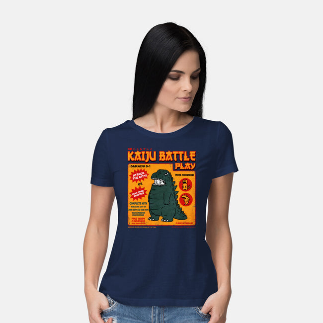 Kaiju Battle Player-Womens-Basic-Tee-pigboom