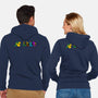 Poe In A Row-Unisex-Zip-Up-Sweatshirt-Nerding Out Studio