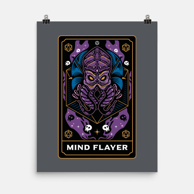 Mind Flayer Tarot Card-None-Matte-Poster-Logozaste