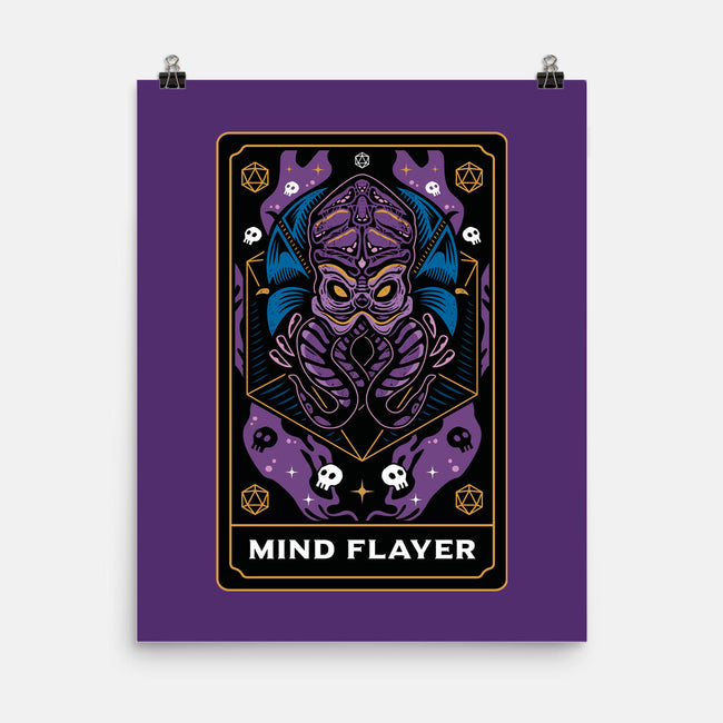 Mind Flayer Tarot Card-None-Matte-Poster-Logozaste