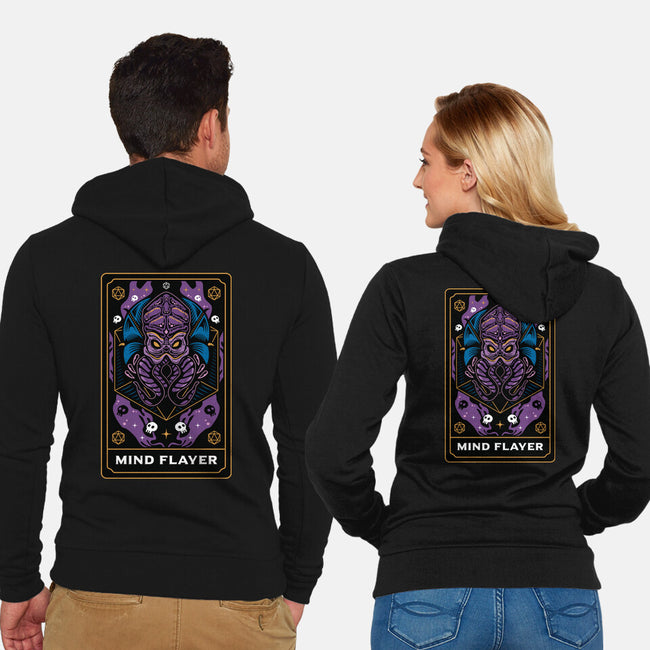 Mind Flayer Tarot Card-Unisex-Zip-Up-Sweatshirt-Logozaste