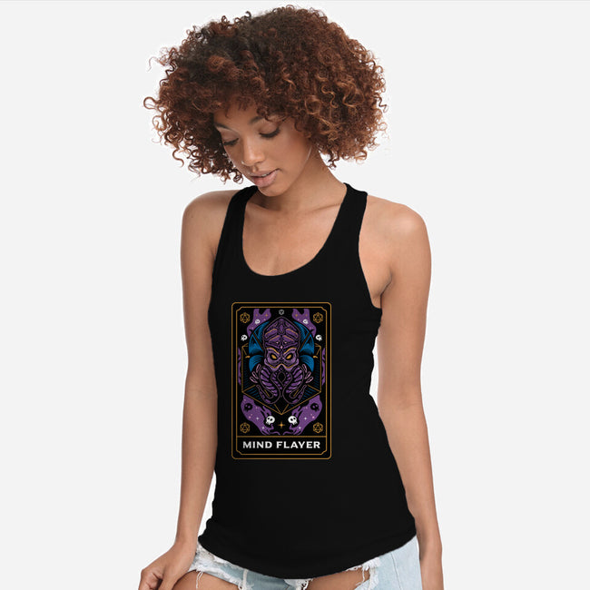 Mind Flayer Tarot Card-Womens-Racerback-Tank-Logozaste