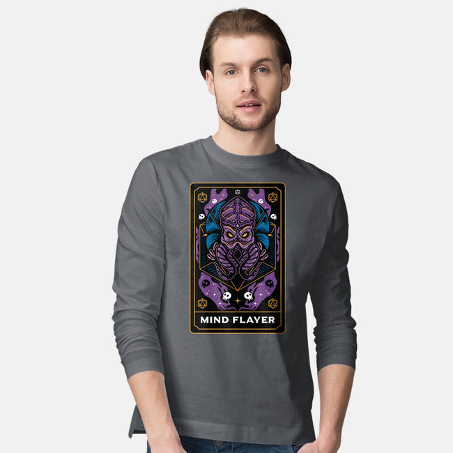 Mind Flayer Tarot Card-Mens-Long Sleeved-Tee-Logozaste